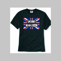 Punks not Dead britská vlajka  čierne pánske tričko 100%bavlna 